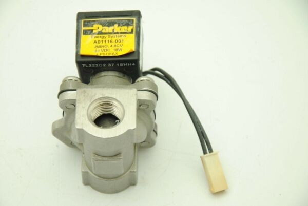 PARKER A01116-001, Pneumatic Solenoid Valve, 24VDC,10W, 5PSI, 3/4