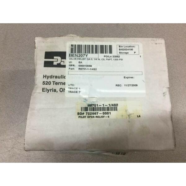 NEW IN BOX PARKER PILOT OPERATED RELIEF VALVE R6701-1-1/4S2 #1 image